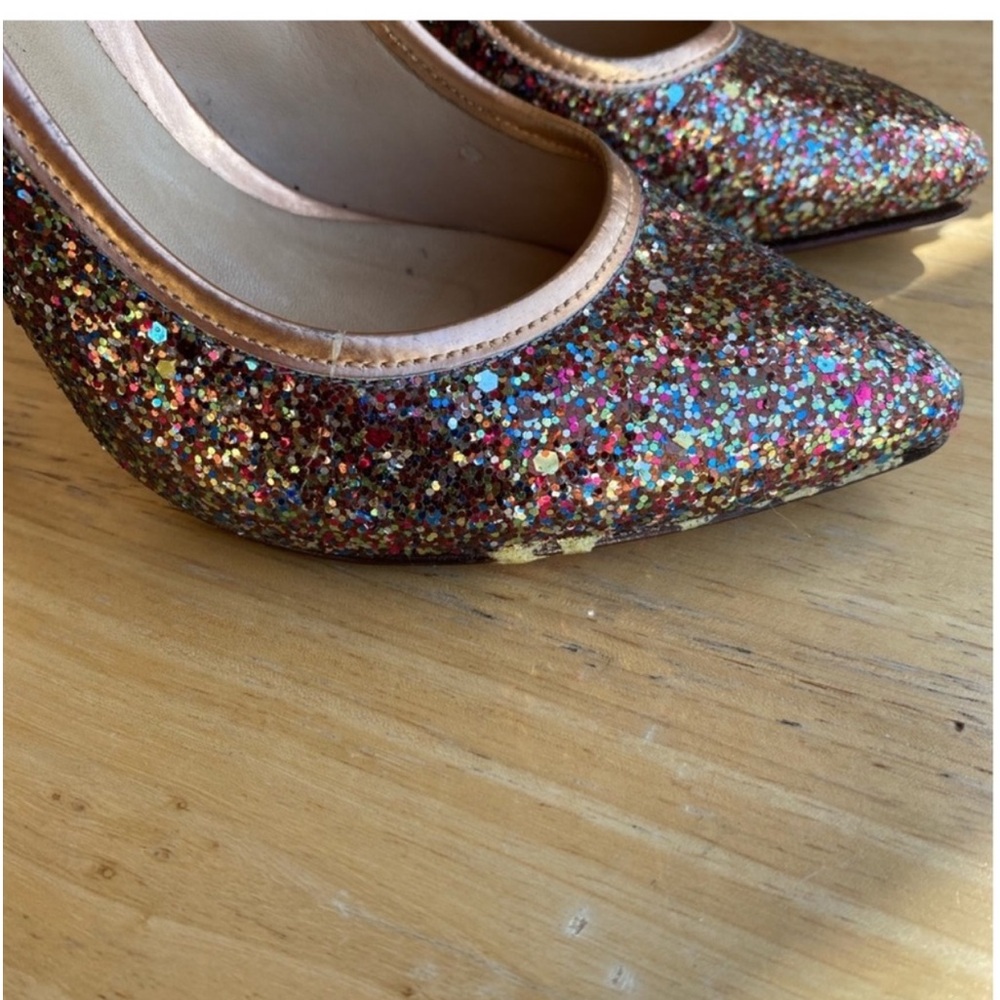 Schutz Delila Women’s Size 6 Multicolor Glitter Sparkle Pointed Toe Heels Pumps - Picture 9 of 12